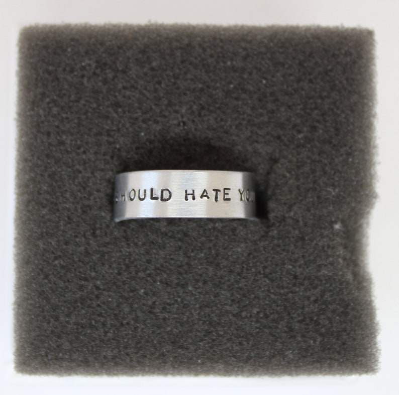 gracie abrams inspired hand stamped rings good riddance, amelie, feels like, rockland and more image 8