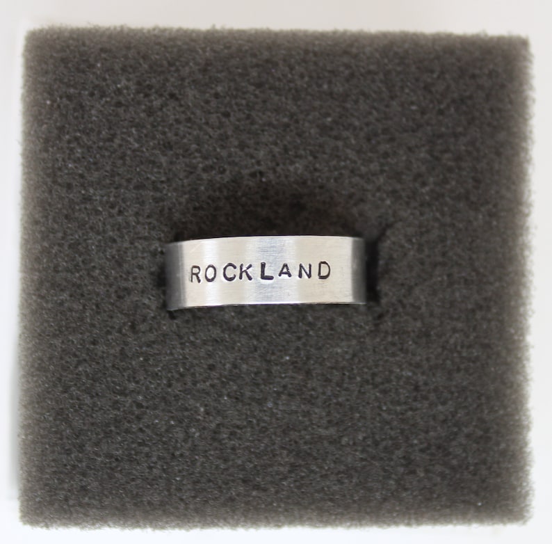 gracie abrams inspired hand stamped rings good riddance, amelie, feels like, rockland and more image 4