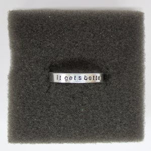 gracie abrams inspired hand stamped rings good riddance, amelie, feels like, rockland and more image 3