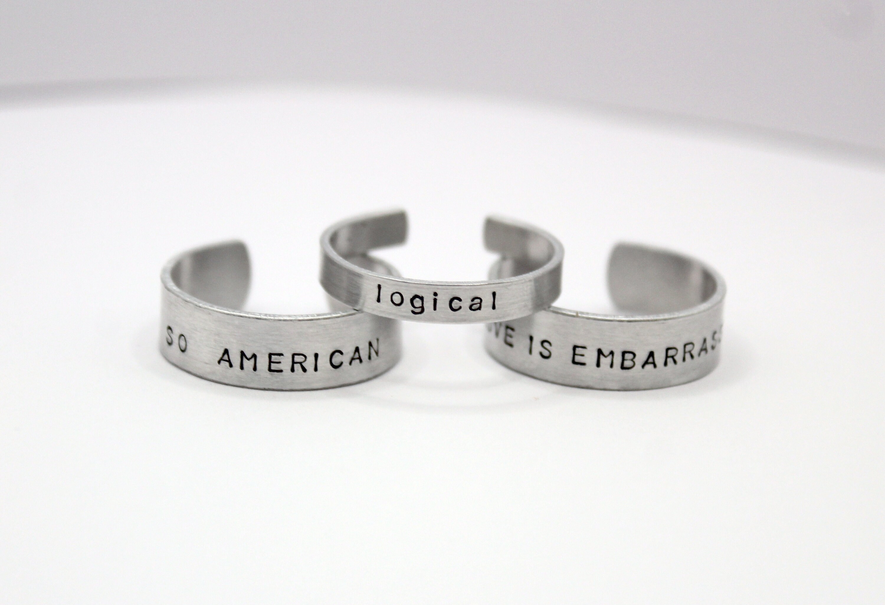 Olivia Rodrigo Inspired Hand Stamped Rings (guts, Lacy, Bad Idea Right ...