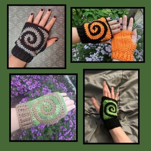 PATTERN: Crochet Swirl Fingerless Gloves