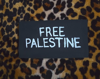 Free Palestine Hand Painted Canvas Patch 50% of Proceeds Donated to UNRWA