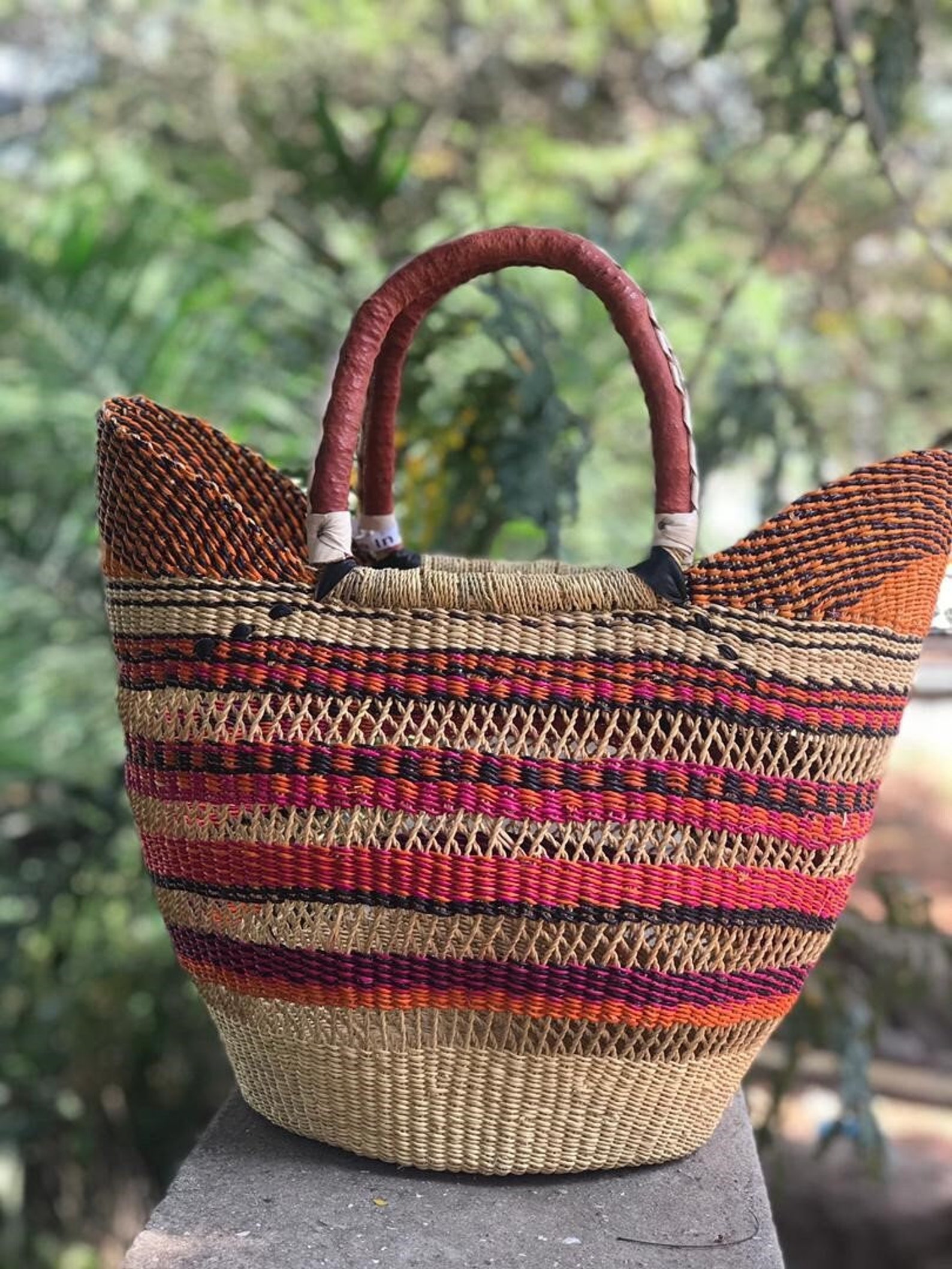 Handmade African Ghana Shopping Tote Etsy