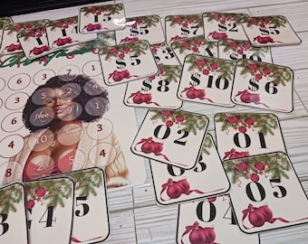 Digital Christmas Bingo Savings Challenge with Cards