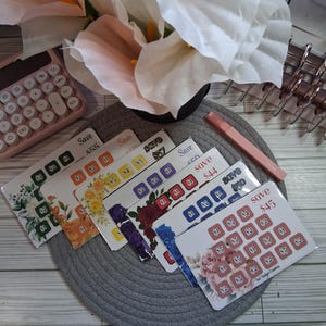 set of 3 4x6 Savings Challenge Inserts