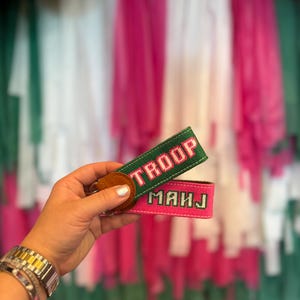 Troop Mahj Needlepoint Keychain