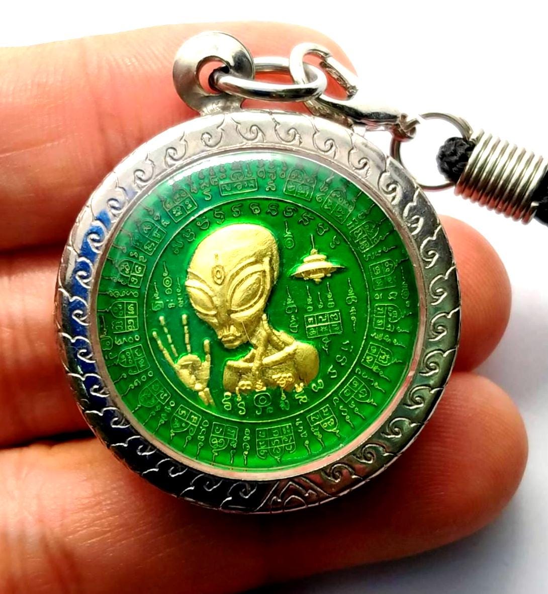 Starseed Alien Pendant, UFO Sacred Geometry Amulet, Extraterrestrial ...