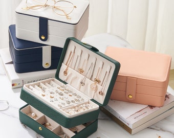 Personalized Travel Jewellery Box, Custom Organiser Case for Women Girls, Gift for Her