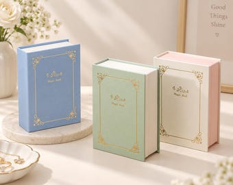 Personalised Book Style Jewellery Box, Vintage Jewellery Organiser, Christmas Gift for Her