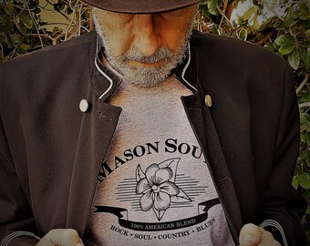 Mason South Black Ink on Heather Grey UNISEX T-Shirt