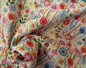 Tapestry Fabric Boho chic floral heavyweight 140cms wide sold per metre soft furnishings crafts