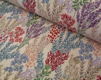 Tapestry Fabric vintage floral bunches  pretty chic  heavyweight 140cms wide sold per metre soft furnishings crafts
