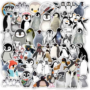 Paquete de 50 pegatinas para niños/pingüino/divertido pingüino pegatina bomba pegatina mezcla