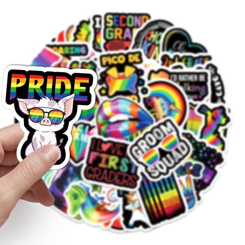 GTOTd LGBTQ Aufkleber-Set – 300 Stück, Vinyl, Wasserfest, 5,6–8,4 Cm, Für Laptop, Flasche & Mehr