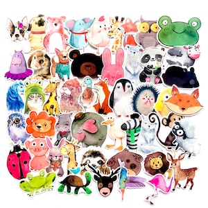 Confezione da 50 adesivi per bambini/adesivi animali/bomba adesiva animali