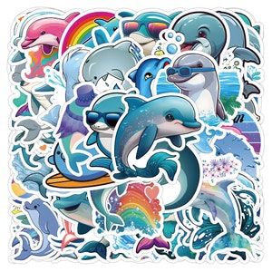 50 x Kinder Delfine / Cartoon Dolphine Super Style Stickerbomb Aufkleber