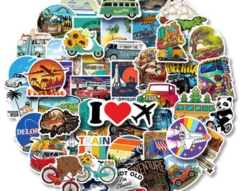 100Pcs World Travel Stickers Pack, Waterproof Vinyl Travel Map Stickers 100Pcs World Travel Stickers Pack, Waterproof Vinyl Travel Map Stickers
