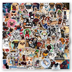50 x Super  Cute Dog / Doggy Hunde welpen Kinder Aufkleber Style Stickerbomb Aufkleber