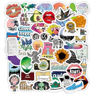 50 Stück Fresh Cool Mini Alien Sticker Mix Stickerbomb Aufkleber Set