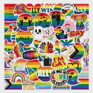 50 x LGBTQ Pride! / Gay / Lesbisch / Rainbow Pride / trots om homo te zijn - Stijl Stickerbomb Stickers