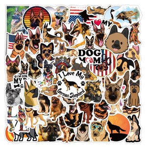 50 pieces German Shepherd Dog style sticker set sticker bomb