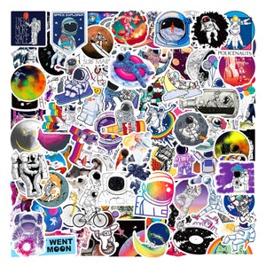 Paquete de 50 pegatinas Stickerbomb estilo astronauta / espacio / espacio exterior
