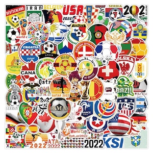 100 Stück The World Cup Qatar 2022 / Fußball WM Soccer Fans Sport football Sticker Set Stickerbomb Aufkleber