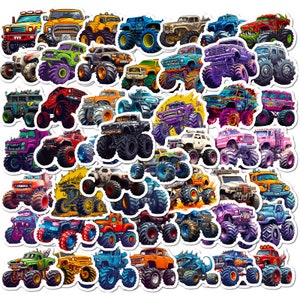 50 x Mini Kids Monster Truck Super Style Stickerbomb Aufkleber