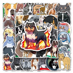 50 Stück Super American Pit Bull Terrier Sticker Aufklber / Stickerbomb Pitbull Style / Pit Bull Dog Sticker Style Mix Sticker Pack