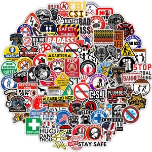 100 stuks minihelm / monteur garage werkplaats gereedschapskist sticker stijl sticker SET