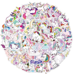 100 Stück Magic Unicorn Einhorn Mädchen Aufkleber Stickerbomb / Magic Unicorn / Girl Unicorn Stickers