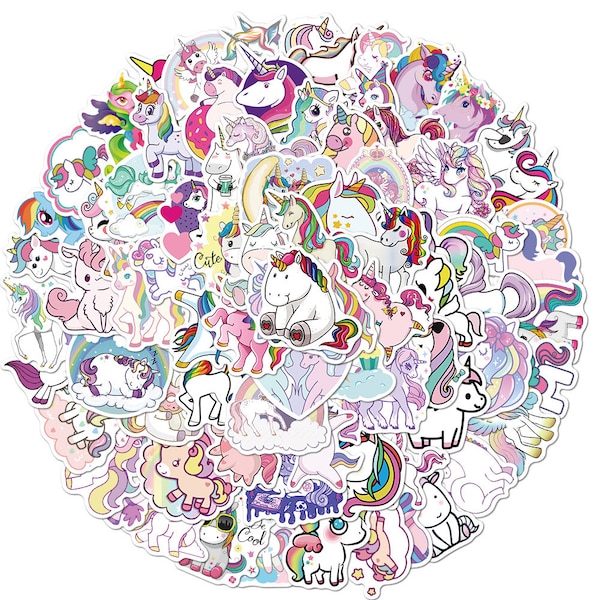 100pcs Magic Unicorn Unicorn Girl Sticker Stickerbomb / Magic Unicorn / Girl Unicorn Stickers