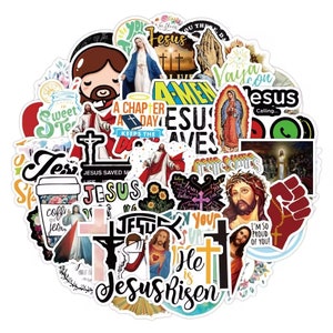 50 x Jezus Religie Cartoon Jezus Religie Katholieke Stickerbomb Stijl Stickerbomb Stickerstickerset