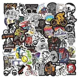 Confezione da 50 adesivi MTB Mountain Bike Downhill Extreme Sport Style Stickerbomb Set di adesivi per biciclette MTB