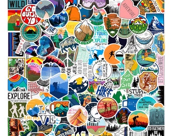 Special Stickerbomb Book - 100 Pieces Sticker Sticker Hiking / Camping / Outdoor / Adventure