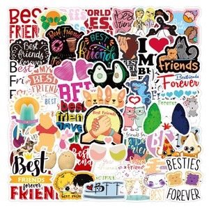 50 x Stück Best Friends / Freundschaft Style Sticker-  Style Stickerbomb Aufkleber