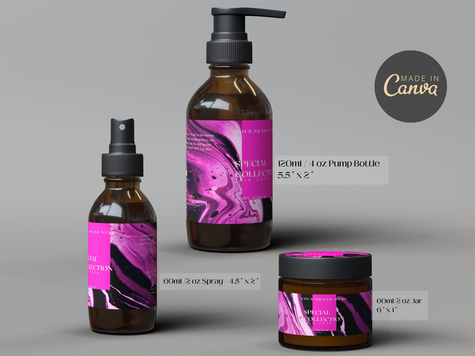 Editable Cosmetic Label Template Custom Skincare Product - Etsy