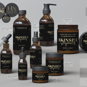 Editable Body Product Labels CANVA, DIY Cosmetic Labels, Editable Cosmetic Labels, Cosmetic Label Printable