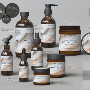 Editable Body Product Labels, DIY Cosmetic Labels, Editable Cosmetic Labels, Label, Cosmetic Label Printable