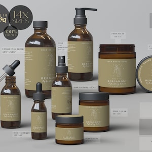 Astrology Editable Skin Care Label, APOTHECARY Label, CUSTOM product label, Celestial Editable Cosmetic Labels Canva