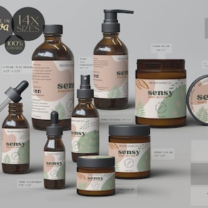 Editable Body Product Labels CANVA, DIY Cosmetic Labels, Editable Template, Cosmetic Label Printable, Customable Labels