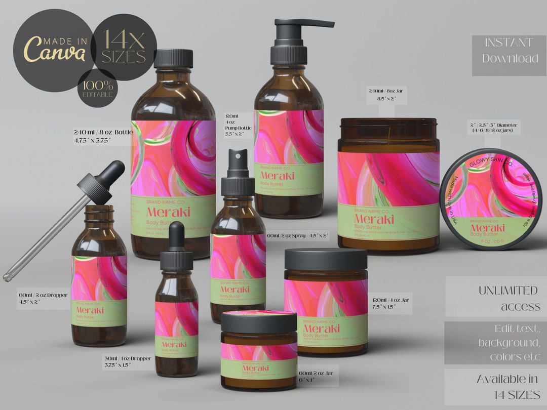 Skin Care Product Label Template skincare DIY Logo editable Skincare Skin Care Product Label Template skincare DIY Logo editable Skincare