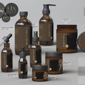 Printable Labels Body Product Labels, DIY Editable Skincare Label Products - Body Butter,Essential Oil Labels, Cosmetic Label Templates