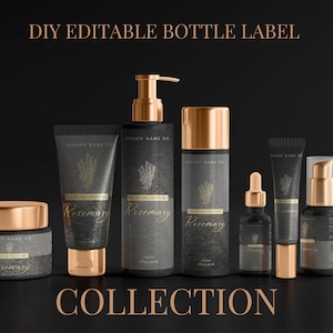 Editable Essential Oil&Cosmetic Labels, Body Product Labels, DIY Cosmetic Labels, Label Template, Printable SkinCare