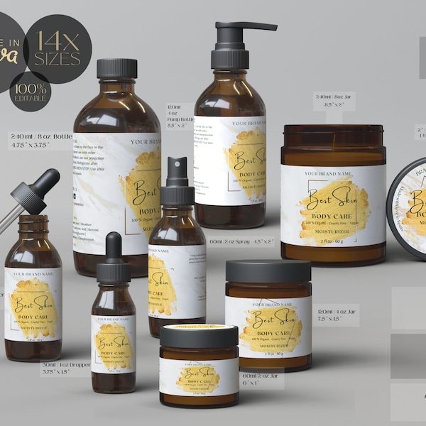 Printable Skin Care Label Template Etsy Printable Skin Care Label Template Etsy
