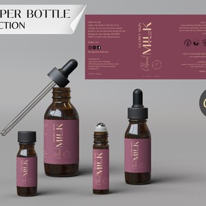 Editable Essential Oil Labels: Canva Bottle Templates (Digital Download)