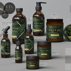 DIY Editable Skincare Product Labels in 14 sizes, Body Product Labels, Editable Cosmetics Labels, Printable Body Butter Labels