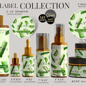 DIY Editable Cosmetic Product Label Pack, Body Butter Template, Skincare Labels, Cosmetic Product Labels, Cosmetic Label Printable