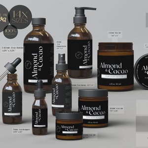 DIY Cosmetic Labels, Editable Cosmetic Labels, Editable Body Product Labels CANVA, Cosmetic Label Printable Templates