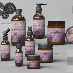 Bearbeitbare Körperproduktetiketten CANVA, DIY-Kosmetiketiketten, bearbeitbare Kosmetiketiketten, Etikett, druckbares Kosmetiketikett, benutzerdefinierte Hautpflegeetiketten